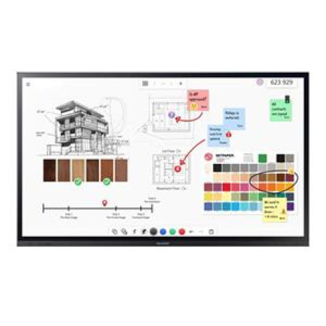 SHARP PN-LA862 86" LA-Series Interactive Display, UHD, 500 cd/m2, InGlass touch, 20 touch points, SDM Slot, USB-C, DP-ou