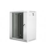 Nástěnný rack 19'' 15U 600X450mm šedý flat pack