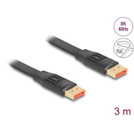Delock DisplayPort Plochý stuhový kabel 8K 60 Hz 3 m