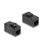 Delock Keystone Modul RJ45 jack na RJ45 jack Cat.6A UTP černá