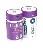 Ansmann Li-ion typ D ,min. 5400mAh, s nabíjecí elektronikou, USB-C
