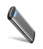 AXAGON EEM2-SA, USB micro-B 3.2 Gen 1 - M.2 SATA SSD kovový RIBBED box, bezšroubkový