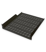 Digitus Pevná police 2U pro stojany od hloubky 800 mm 88x482x549 mm, do 25 kg, černá (RAL 9005)