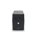 DIGITUS Professional Line-interaktivní UPS, 600VA / 360W 12V / 7Ah x1, 2x CEE 7/7, AVR, RJ-11, LED displej