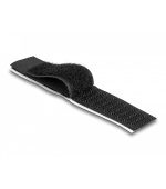 Delock Držák kabelů na suchý zip, samolepící, D 110 mm x Š 20 mm, sada 10 ks, černý