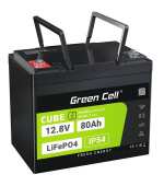 Green Cell Baterie CUBE LiFePO4 80Ah 12,8V 1024Wh lithium-železofosfátová baterie pro obytné vozy, čisticí zařízení, kempování