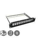 10" Patch pan. Solarix 12port neosazený 1U