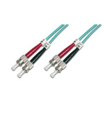 DIGITUS Fiber Optic Patch Cord, ST to ST, Multimode, OM3, 50/125 µ, Duplex Length 10m