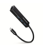AXAGON HMC-GL3A SUPERSPEED USB-C hub + gigabit LAN, černá