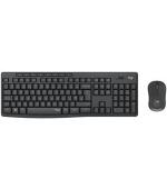 Logitech klávesnice s myší Wireless Silent Combo MK295, CZ/SK, silent, grafitová
