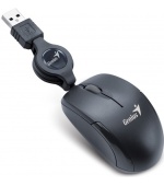 GENIUS Micro Traveler V2/Cestovní/Optická/1 200 DPI/Drátová USB/Černá