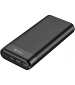 Sandberg Powerbank 20000mAh, USB-C PD 65W + 2x QC3.0, černá