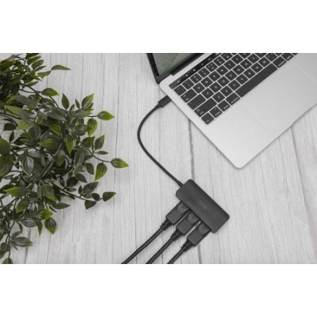 DIGITUS USB-C - 3x DP MST Video Hub DP 1.4, 4K/60Hz