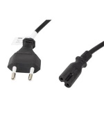 LANBERG CEE 7/16 na IEC 320 C7 EURO (RADIO) POWER CORD 1.8M VDE černý