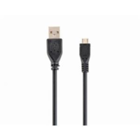 GEMBIRD Kabel - USB A/M na USB micro B/M, USB 2.0, zlacené kontakty, HQ, 3 m