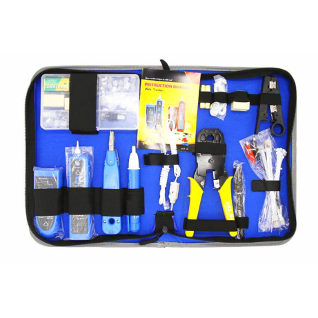 W-Star Sada nářadí pro sítaře WSNF1501 18ks, tester kabelů, detektor kablů, kleště