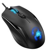 Genius GX GAMING AMMOX X-1 600, Myš, herní, drátová, optická, 3200dpi, 4 tlačítka, RGB podsvícení, symetrická, USB,černá