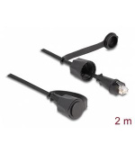 Delock Síťový kabel ze zástrčky RJ45 na zástrčku RJ45, Cat.6, STP, s ochrannou čepičkou, venkovní, IP68, prachotěsný a v