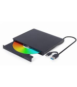 Gembird DVD-RW vypalovačka, externí, USB, černý