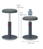 Leitz Ergo Cosy ergonomická balanční židle, šedá