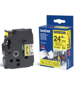 Brother - TZe-S651, žlutá / černá (24mm, extr. adhez.)