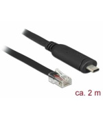 Delock Adaptér USB 2.0 Typ-C samec > 1 x Serial RS-232 RJ45 samec 2,0 m