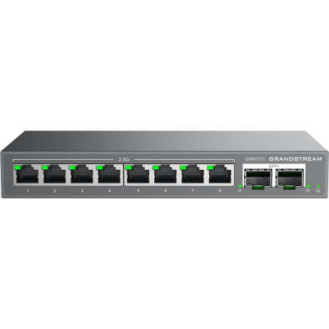 Grandstream GWN7721 L2 Lite managed switch, 8x 2.5GbE RJ45, 2x 10G SFP+