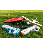 Velký letní set - RC člun Rapid 9, RC letadlo Cessna a vodní pistole