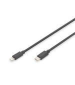 DIGITUS Pružinový kabel USB - C na Lightnig MFI C94 TPU USB 2.0, PD20W Max. 1m
