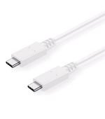C-TECH Kabel USB 3.2, Type-C (CM/CM), PD 100W, 20Gbps, 2m, bílý