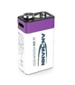 Ansmann Li-ion 9V Block, min 340mAh, s nabíjecí elektronikou, USB-C