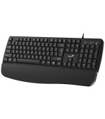 Genius KB-123, Klávesnice, drátová, USB, CZ+SK layout, Copilot klávesa, s opěrkou, černá