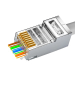 W-Star Konektor FTP RJ45EZ Cat5e 1000ks pozlacený 5SLD pass through FRJ45EZC5T