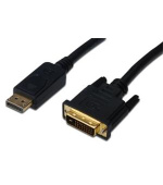 Digitus Adaptérový kabel DisplayPort, DP - DVI (24 + 1) M / M, 2,0 m, s blokováním, kompatibilní s DP 1.1a, CE, bl