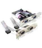 Delock Adaptér PCI Express x1 4xsériový port + low profile