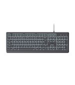 TRUST Primo Illuminated/Drátové USB-C/CZ/SK/Černá