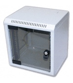 10" rack jednodílný 9U/260 TRITON šedý dveře sklo