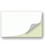 Bílé samolepící plastové karty - 500ks