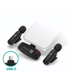 CONNECT IT Wireless Lavalier mikrofon USB-C konektor (2 ks + receiver) set ČERNÝ
