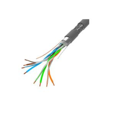 LANBERG LAN KABEL CAT.5E SFTP 305M PEVNÝ CU CPR + FLUKE PASS ŠEDÝ