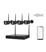 iGET HOME NVR N4C4 - CCTV bezdrátový Wi-Fi set 2K+ rozlišení, 4CH NVR + 4x kamera se zvukem a IR