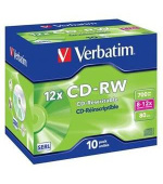 VERBATIM CD-RW SERL 700MB, 12x, jewel case 10 ks