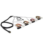 Delock Cable Mini SAS HD SFF-8643 > 4 x SAS SFF-8482 + power 1 m