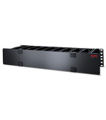APC Horizontal Cable Manager, 2U x 6" Deep with Cable Tie-off bottom plate, Single-Sided with Cover