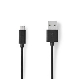Nedis CCGL60500BK05 - USB 2.0 kabel | USB-A Zástrčka - Micro USB-B Zástrčka | 0,5 m | Černá