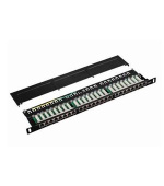 DATACOM Patch panel 19" STP 24 port CAT6   LSA 0.5U BK (3x8p)