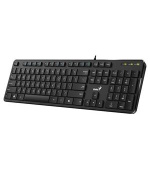 Genius Slimstar M200 , Klávesnice, drátová, USB, Copilot, CZ+SK layout, černá