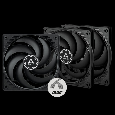 ARCTIC P12 Slim PWM PST – 120mm Pressure optimized case fan | Slim profile | PWM controlled speed wi