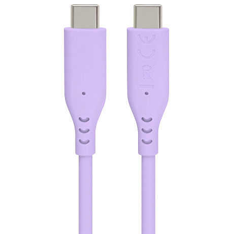 PremiumCord silikonový USB-C 60W, fialový, 1.5m
