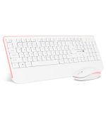 CONNECT IT Combo bezdrátová bílo-růžová klávesnice + myš, CZ + SK layout